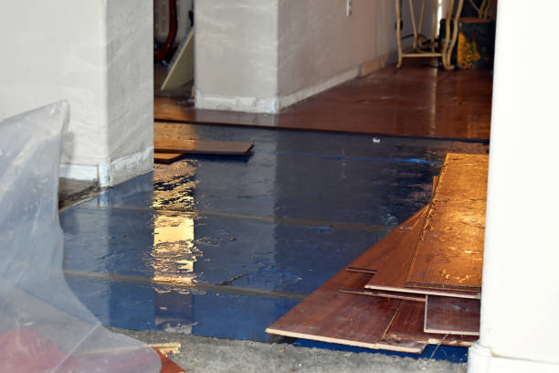 Professional Basement Flood Cleanup technician working in Vernon Center, NJ